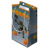Glückliche Halloween-Geschenktasche, Goblin Kleine Geschenktüte (Vorderseite Schrägansicht)