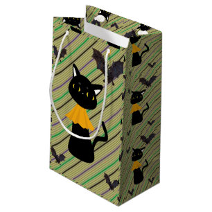 Glückliche Halloween-Geschenktasche, Schwarze Katz Kleine Geschenktüte