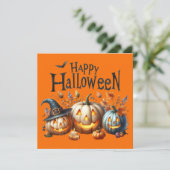 Glückliche Halloween-Grußkarte (Stehend Vorderseite)