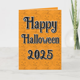 Glückliche Halloween-Grußkarte 2025 Karte