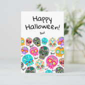 Glückliche Halloween-Grußkarte Dankeskarte (Stehend Vorderseite)