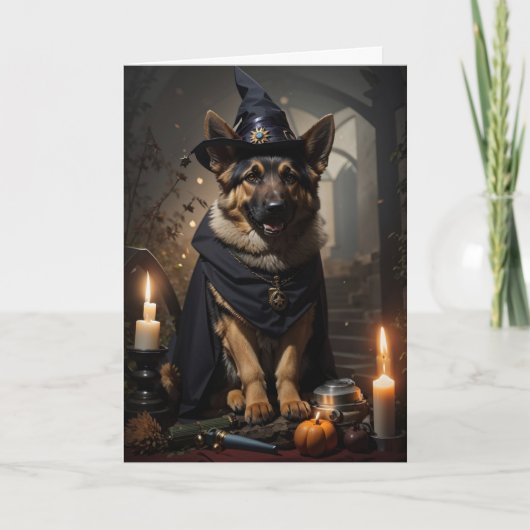 Glückliche Halloween-Grußkarte (Hund) Karte (Vorderseite)