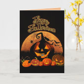 Glückliche Halloween-Grußkarte Karte (Gelbe Blume)