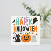 Glückliche Halloween-Grußkarten Karte (Stehend Vorderseite)