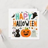 Glückliche Halloween-Grußkarten Karte (Vorderseite/Rückseite Beispiel)