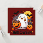 Glückliche Halloween-Grußkarten Karte (Vorderseite/Rückseite Beispiel)
