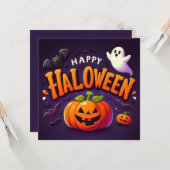 Glückliche Halloween-Grußkarten Karte (Vorderseite/Rückseite Beispiel)
