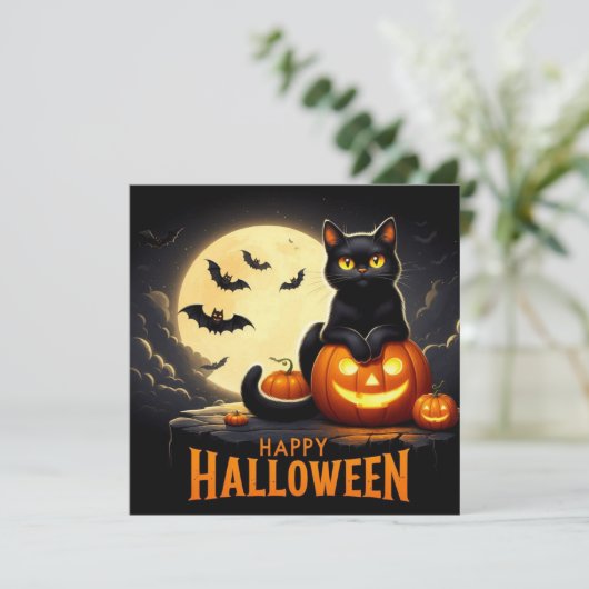 Glückliche Halloween-Grußkarten Karte (Stehend Vorderseite)