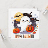 Glückliche Halloween-Grußkarten Karte (Vorderseite/Rückseite Beispiel)