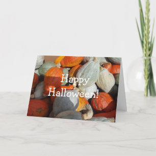 Glückliche Halloween Herbst Segnungen Pumpkins Karte