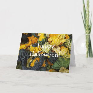 Glückliche Halloween Herbst Segnungen Pumpkins Karte
