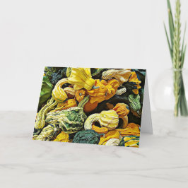 Glückliche Halloween Herbst Segnungen Pumpkins Karte