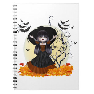 GLÜCKLICHE HALLOWEEN-HEXEN NOTIZBLOCK
