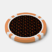 Glückliche Halloween-Jack-O-Lantern-Glühfacen Pokerchips (Einzeln)