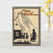 Glückliche Halloween-Karte Karte (Gelbe Blume)