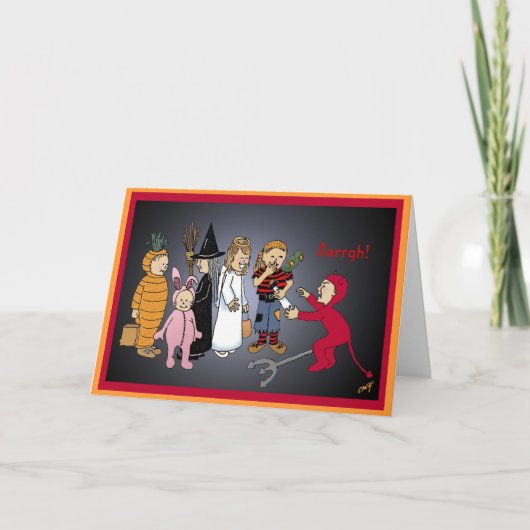 Glückliche Halloween-Kinder, Aargh! Karte (Vorderseite)