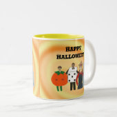 Glückliche Halloween-Kinder in Kostümen, Tasse (VorderseiteRechts)