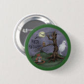 Glückliche Halloween-Knöpfe Button (Vorne & Hinten)