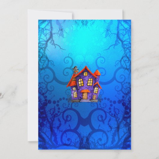 Glückliche Halloween-Kostümkinder Party-Feier Einladung (Rückseite)