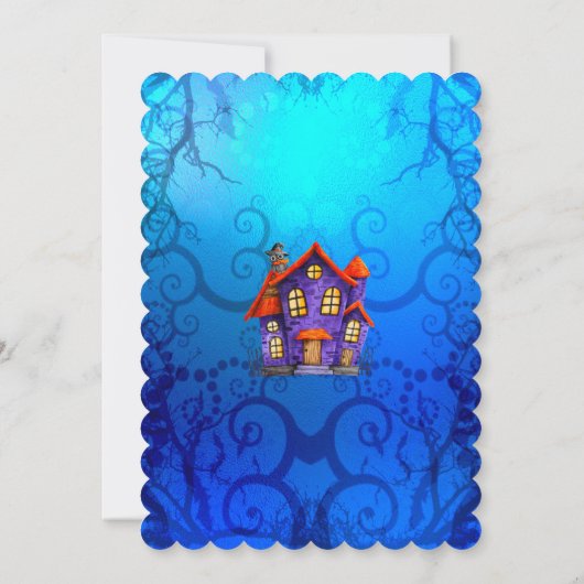 Glückliche Halloween-Kostümkinder Party-Feier Einladung (Rückseite)