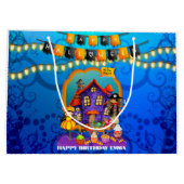 Glückliche Halloween-Kostümkinder Party-Feier Große Geschenktüte (Rückseite)