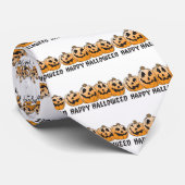 Glückliche Halloween-Kürbislaterne Krawatte (Gerollt)