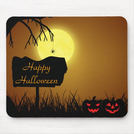 Glückliche Halloween-Kürbislaterne Pumpkins Mousepad (Vorne)
