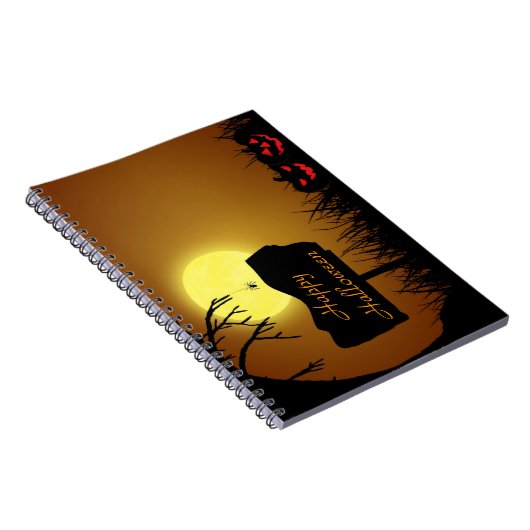 Glückliche Halloween-Kürbislaterne Pumpkins Notizblock (Rechte Seite)