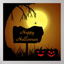 Glückliche Halloween-Kürbislaterne Pumpkins Poster