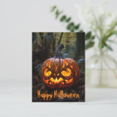 Glückliche Halloween-Kürbislaterne Pumpkins Postkarte (Stehend Vorderseite)