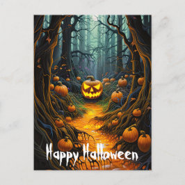 Glückliche Halloween-Kürbislaterne Pumpkins Postkarte