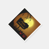 Glückliche Halloween-Kürbislaterne Pumpkins Serviette (Ecke)