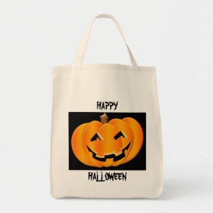Glückliche Halloween-Kürbistrick- oder Tragetasche