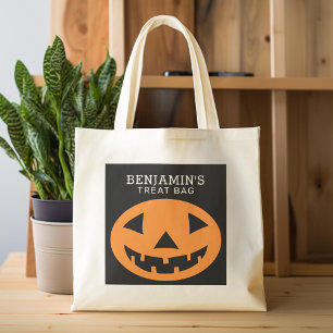 Glückliche Halloween Leckerei Beutel Add Name Nied Tragetasche