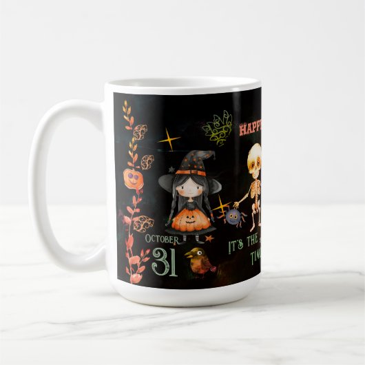 Glückliche Halloween-Monster-Tasse Kaffeetasse (Links)