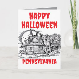 Glückliche Halloween Pennsylvania Grußkarte Karte