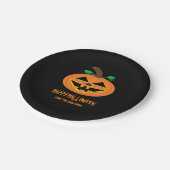 Glückliche Halloween Pumpkin Paper Teller (Schrägansicht)