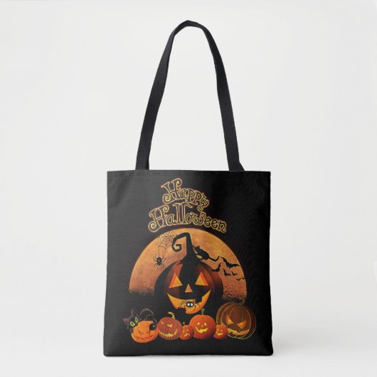 glückliche Halloween Pumpkins Tasche (Vorderseite)