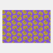 Glückliche Halloween-Schrift Lila Geschenkpapier Set (Vorderseite 2)