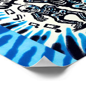 Glückliche Halloween-Skelette: Tanz Party Krawatte Poster (Ecke)