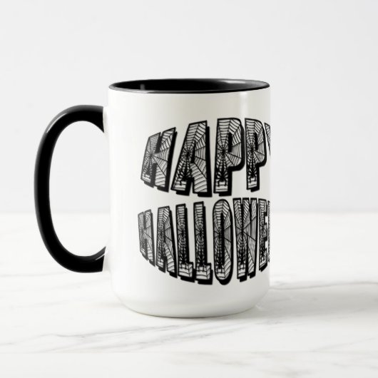 Glückliche Halloween Spiders & Spider Web-Tasse Tasse (Links)