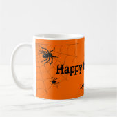 Glückliche Halloween-Spinnen-personalisierte Tasse (Links)