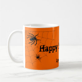 Glückliche Halloween-Spinnen-personalisierte Tasse