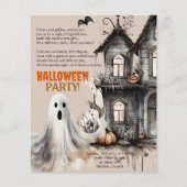Glückliche Halloween Spooky Ghost Party Gedicht Ei Flyer (Vorne)