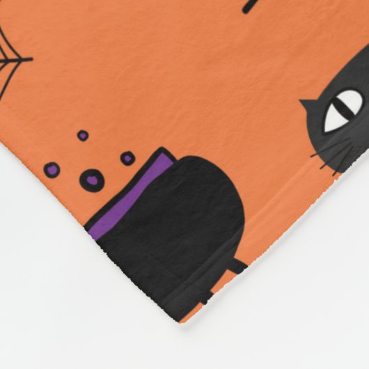 Glückliche Halloween-Symbole Fleecedecke (Ecke)