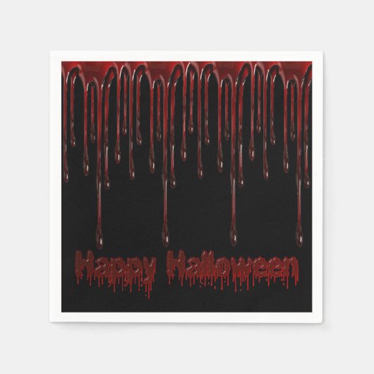 Glückliche Halloween-Tropfen Serviette (Vorderseite)