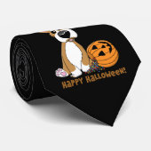 Glückliche Halloweencorgi-Krawatte Krawatte (Gerollt)