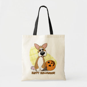 Glückliche Halloweencorgi-Tasche Tragetasche