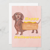 Glückliche Halloweenie-Grußkarte Feiertagskarte (Vorne/Hinten)