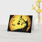 Glückliche Halloweenkarte Karte (Gelbe Blume)